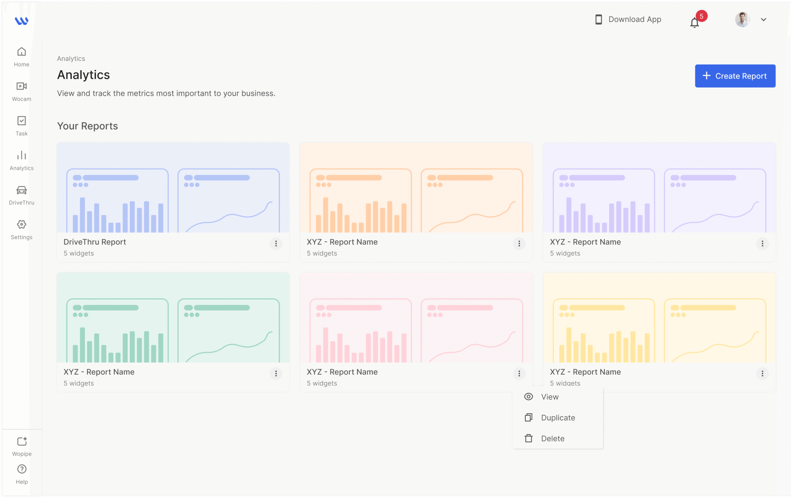 Analytics home Analytics Wobot_uxwithdev_deveshkumar_UX Designer